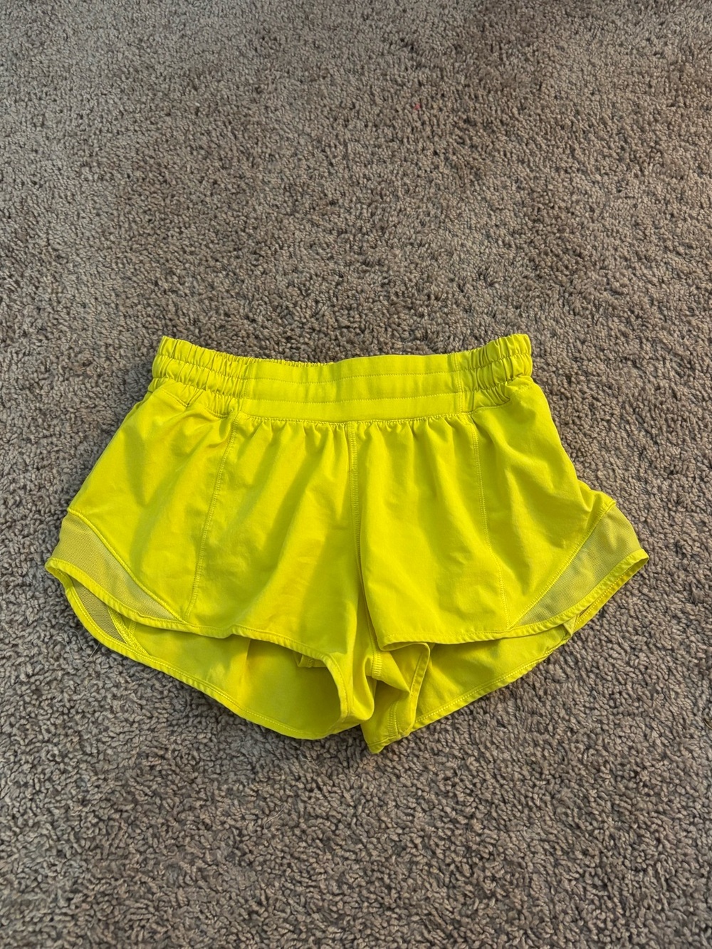 Lululemon Hotty Hot Neon Yellow Shorts